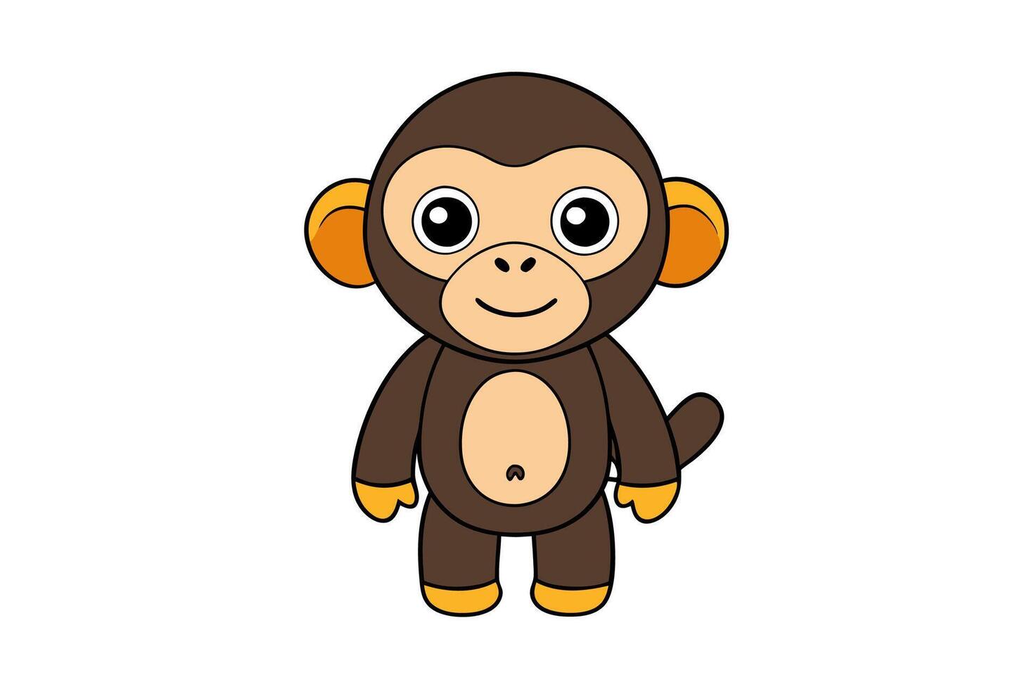 Whimsical Chimpanzee Cartoon Graphic vector