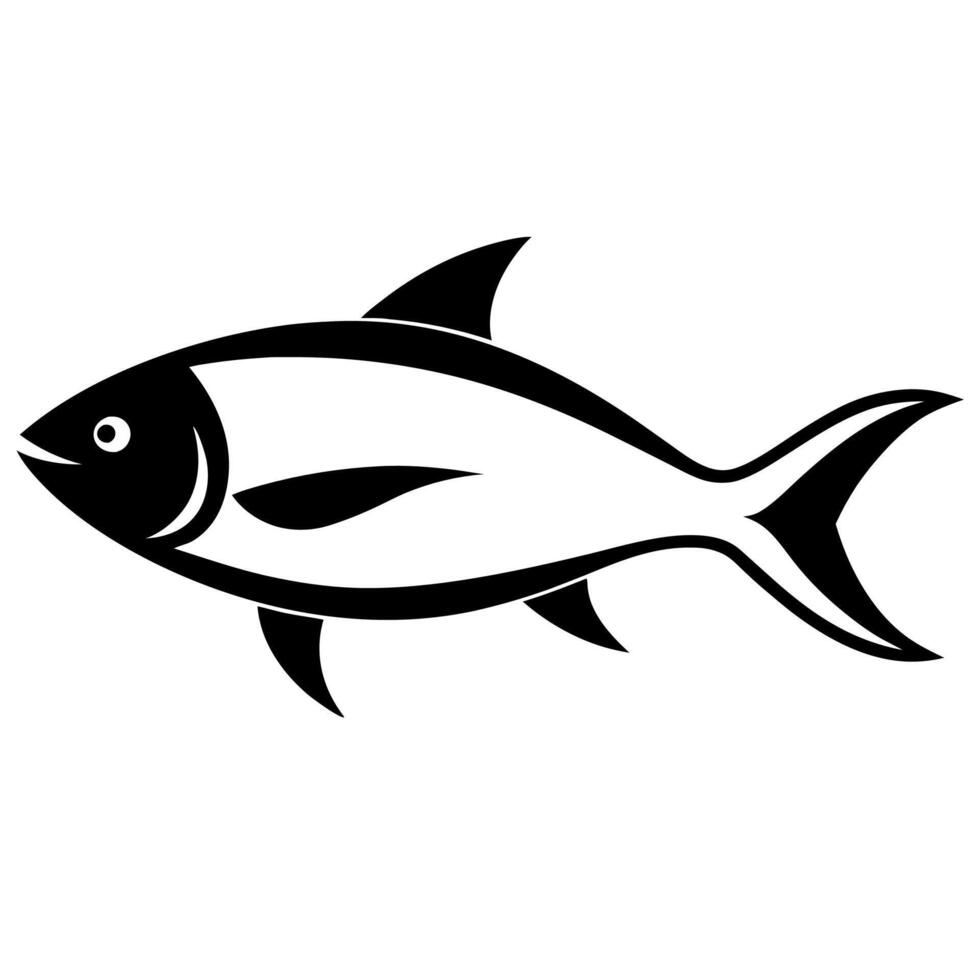 Beautiful Dynamic Black Fish 3D Rendering vector