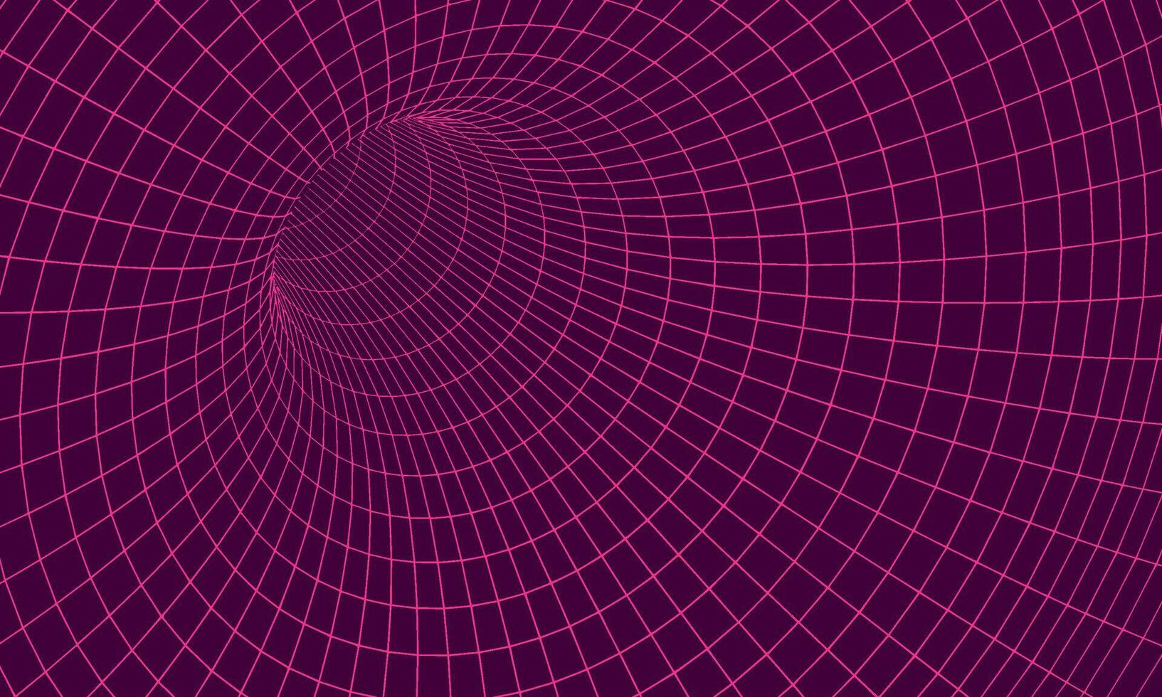 Abstract wireframe tunnel Perspective mesh background texture. Mesh model of a wormhole vector