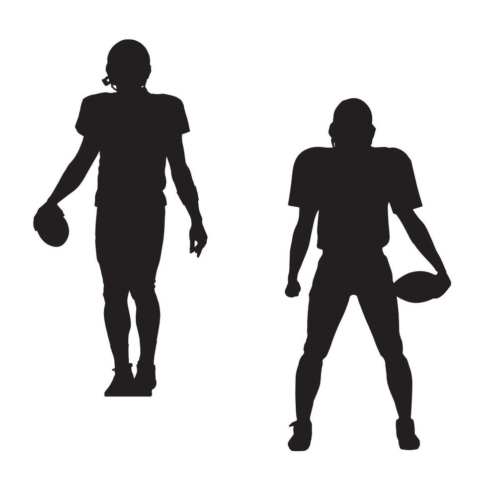 American Football Player Sport Silhouette vector
