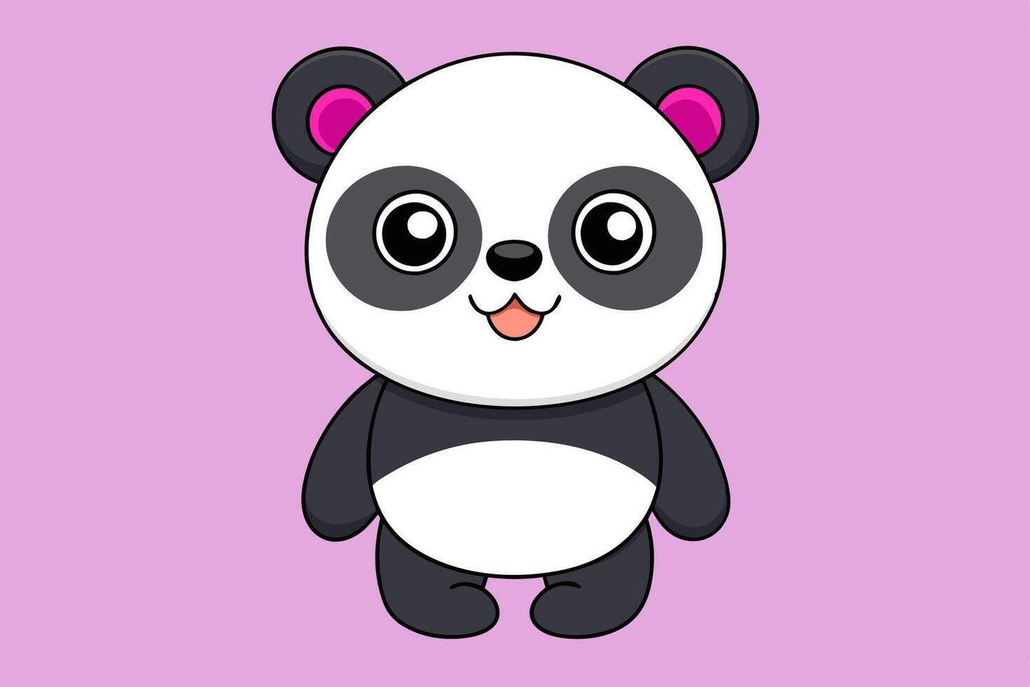 Charming Panda Sketch Ideal for Nursery Themes and Gifts vector