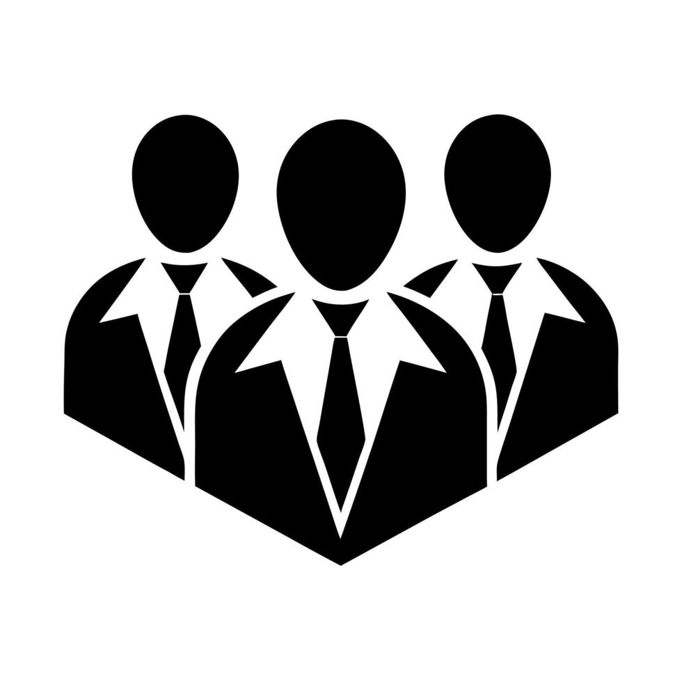 illustration features a detailed silhouette of a team icon, perfect for corporate, business, and community designs, symbolizing unity and collaboration vector