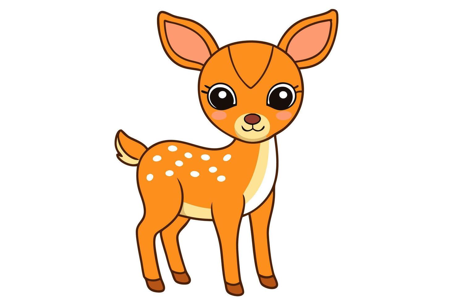 Colorful Cartoon Deer Illustration vector