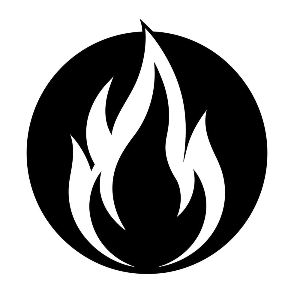 Fire Icon Silhouette Illustration for Powerful Designs vector