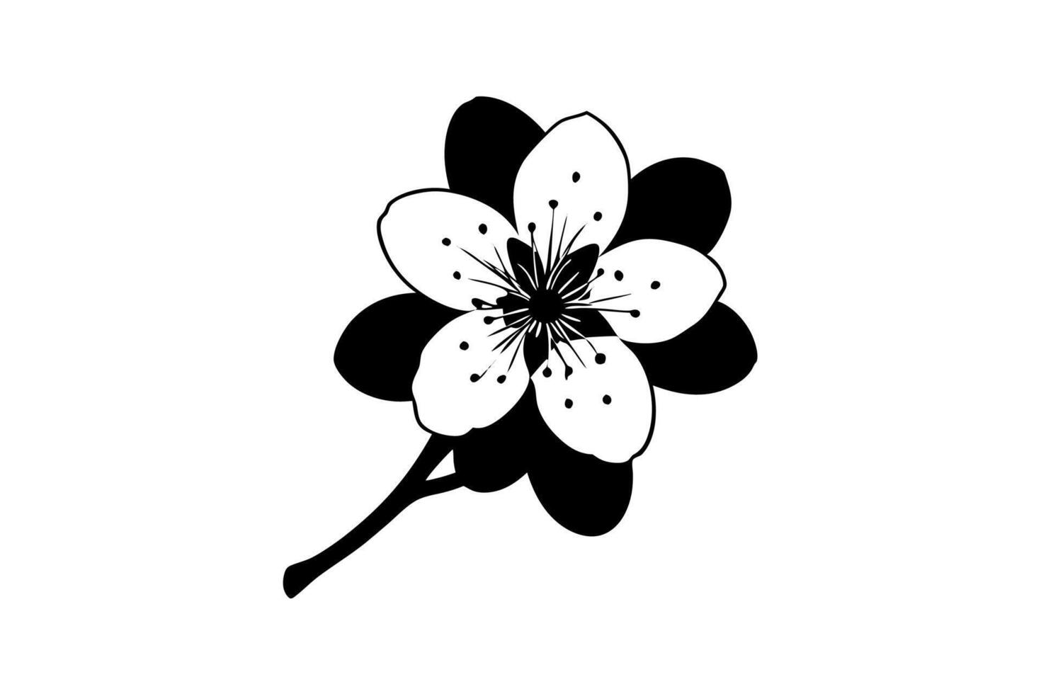 Cherry Blossom Silhouette vector