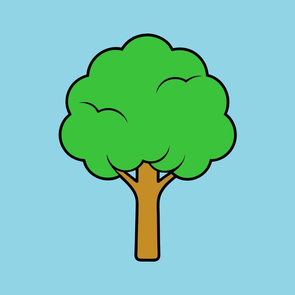 A Stunning and Highly Detailed Illustration of a Majestic Tree with Rich, Textured Leaves and Elegant Branches, Perfect for Nature-Themed Art and Design vector