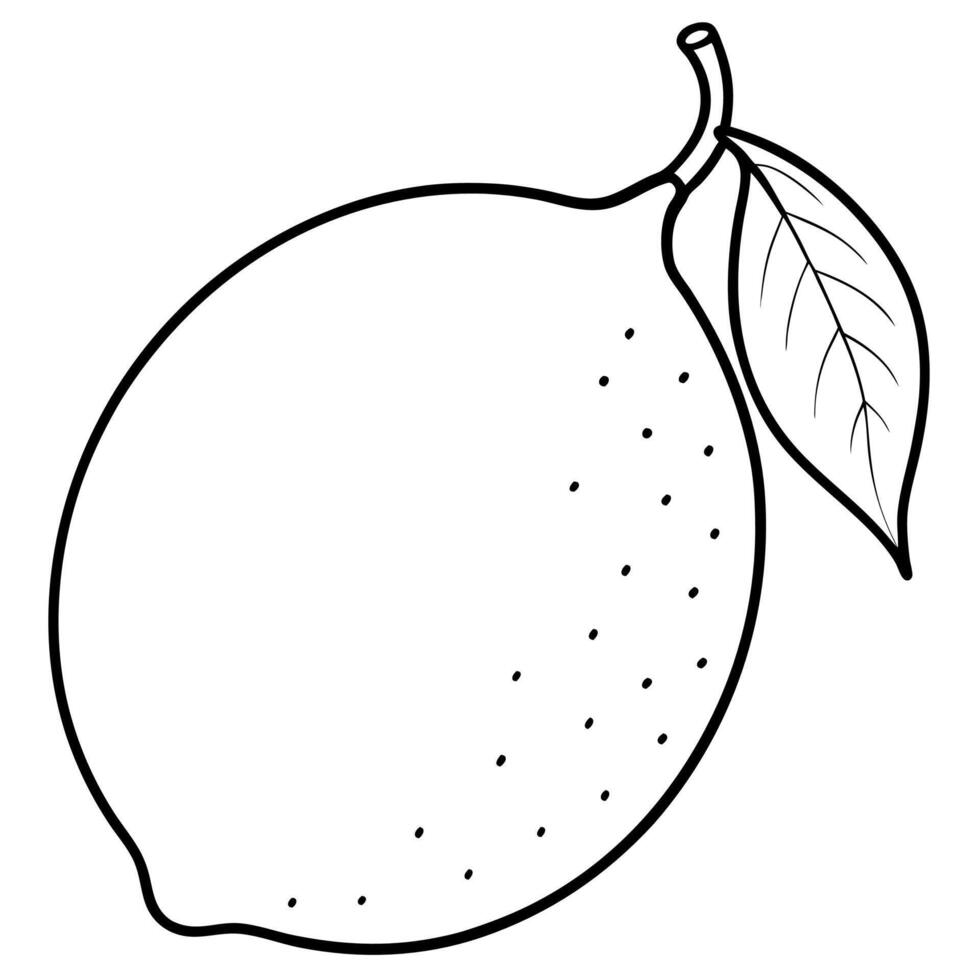Lemon Line Art Silhouette Collection Ideal for Clean and Contemporary Artwork vector