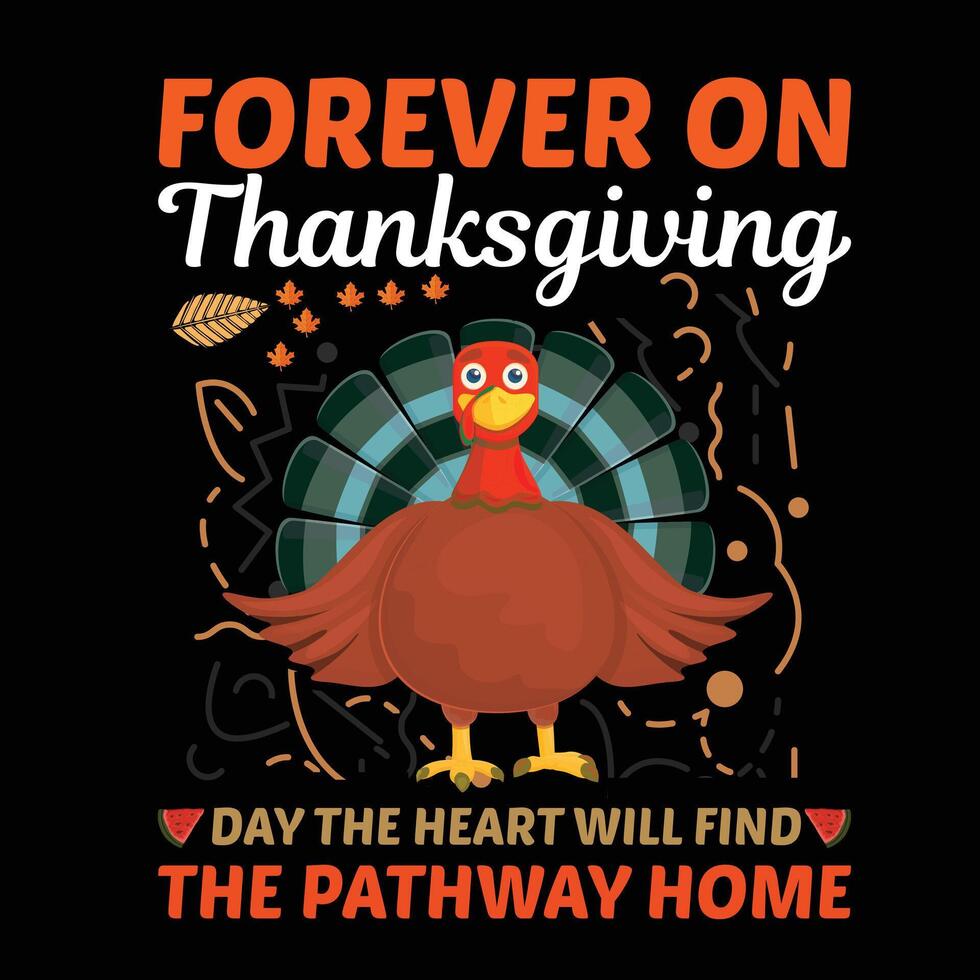 Thanksgiving t-shirt design vector