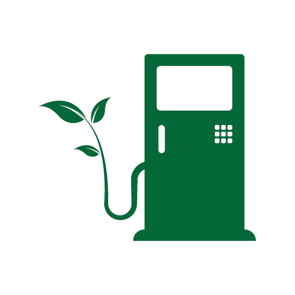 Bio fuel logo illustration flat design. vector