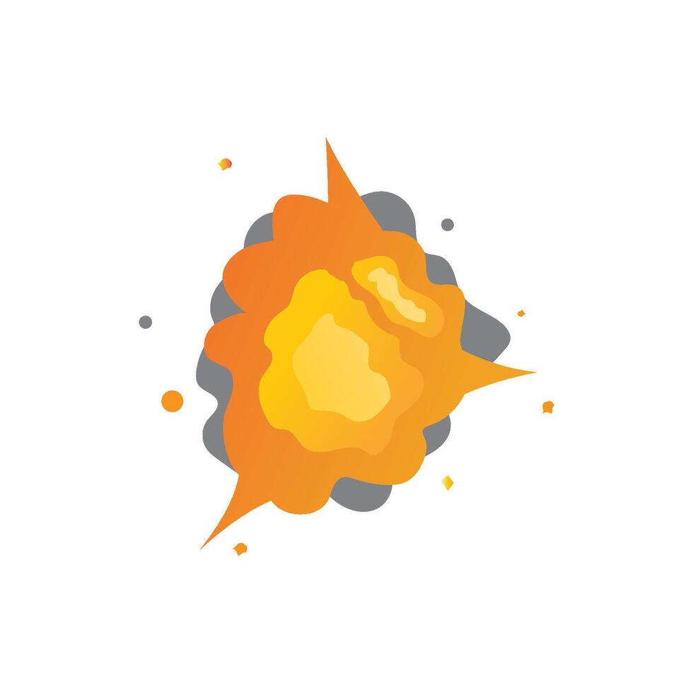 energy explosion effect and blast logo design vector