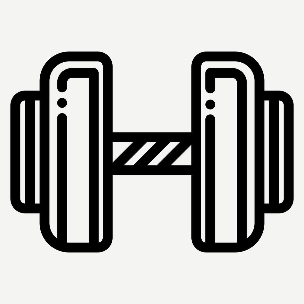 Dumbbell icon, suitable as an infographic element about gym, barbell, fitness equipment. vector
