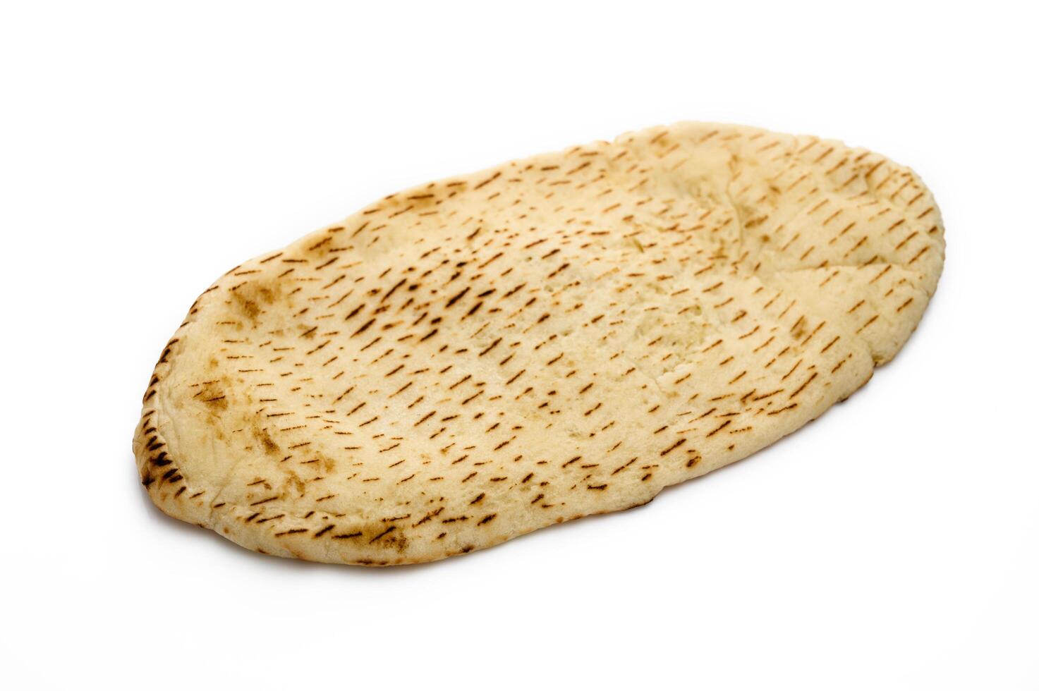 pita close-up on a white background. Isolated photo