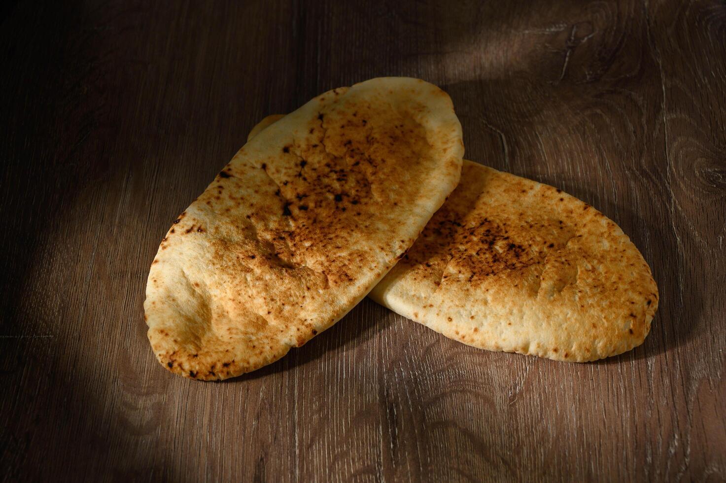 Freshly baked pita bread from Cyprus photo