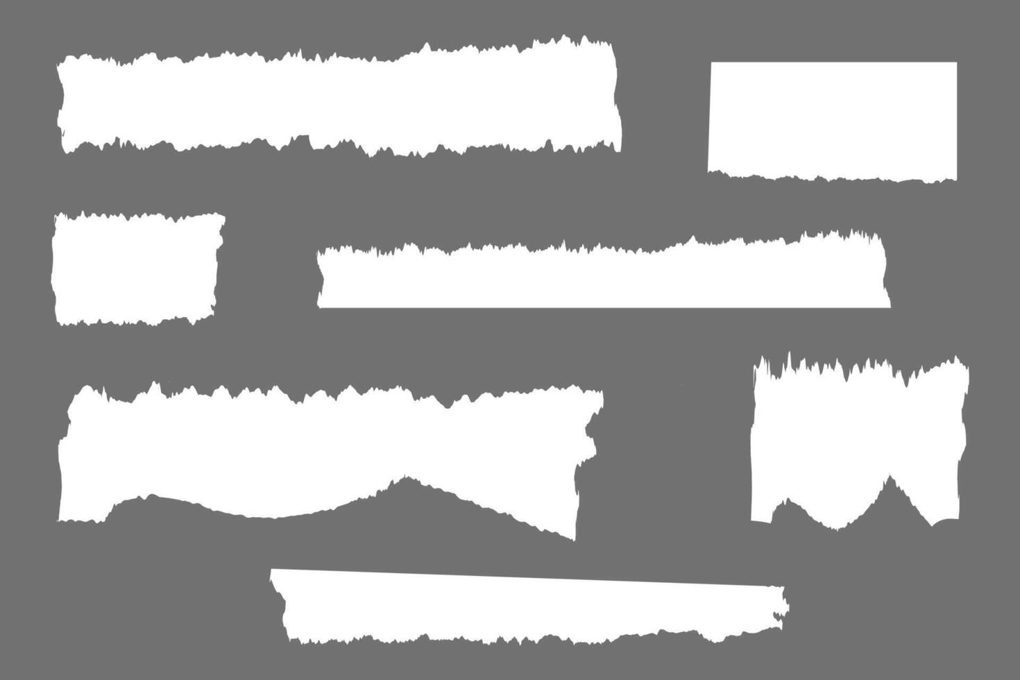 Ripped piece white paper sheets torn blank pages. Damaged letter with a copyspace . vector