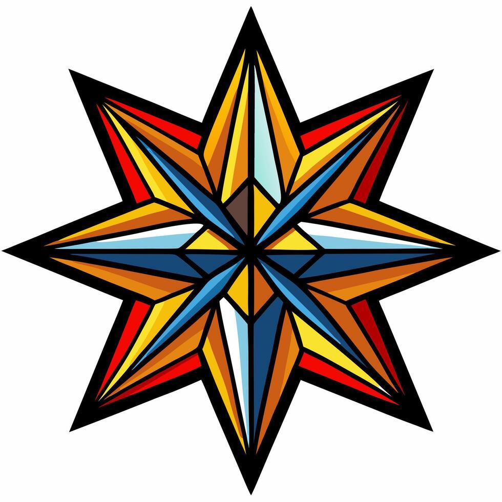 Star Shape Clip Art for Design Projects vector