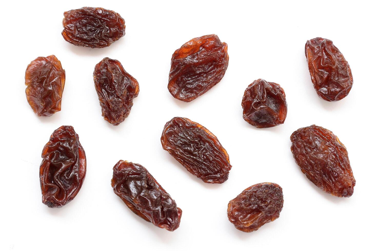 Dried fruit isolate on white background, dried grapes on white background photo