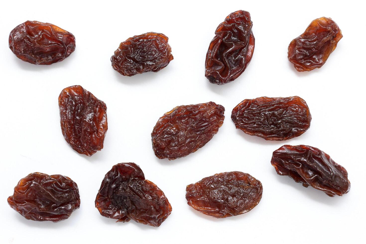 Dried fruit isolate on white background, dried grapes on white background photo