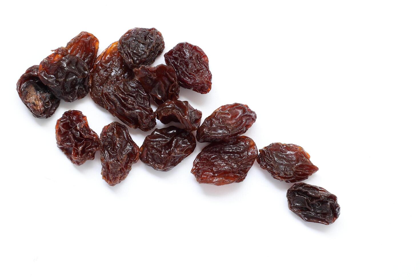Dried fruit isolate on white background, dried grapes on white background photo