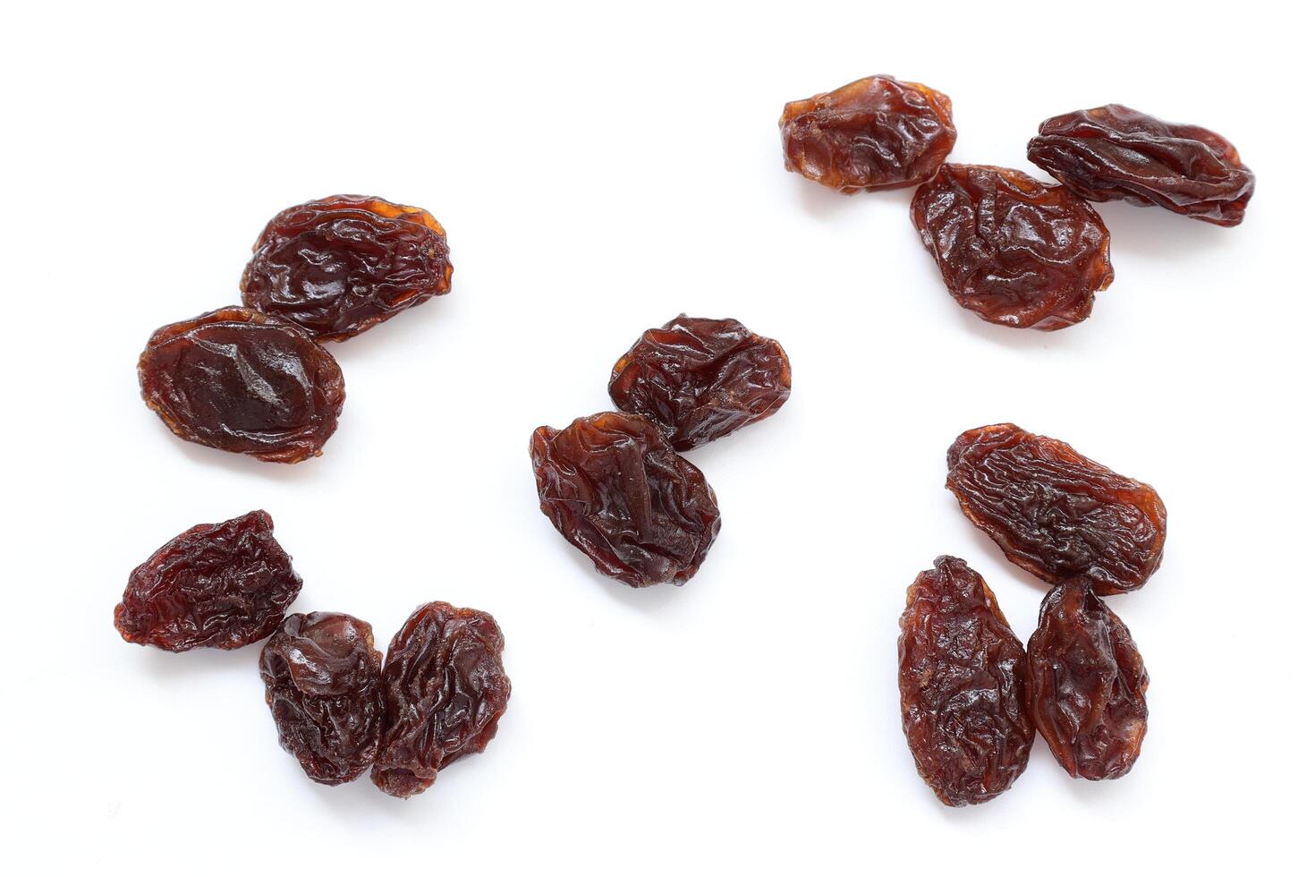 Dried fruit isolate on white background, dried grapes on white background photo