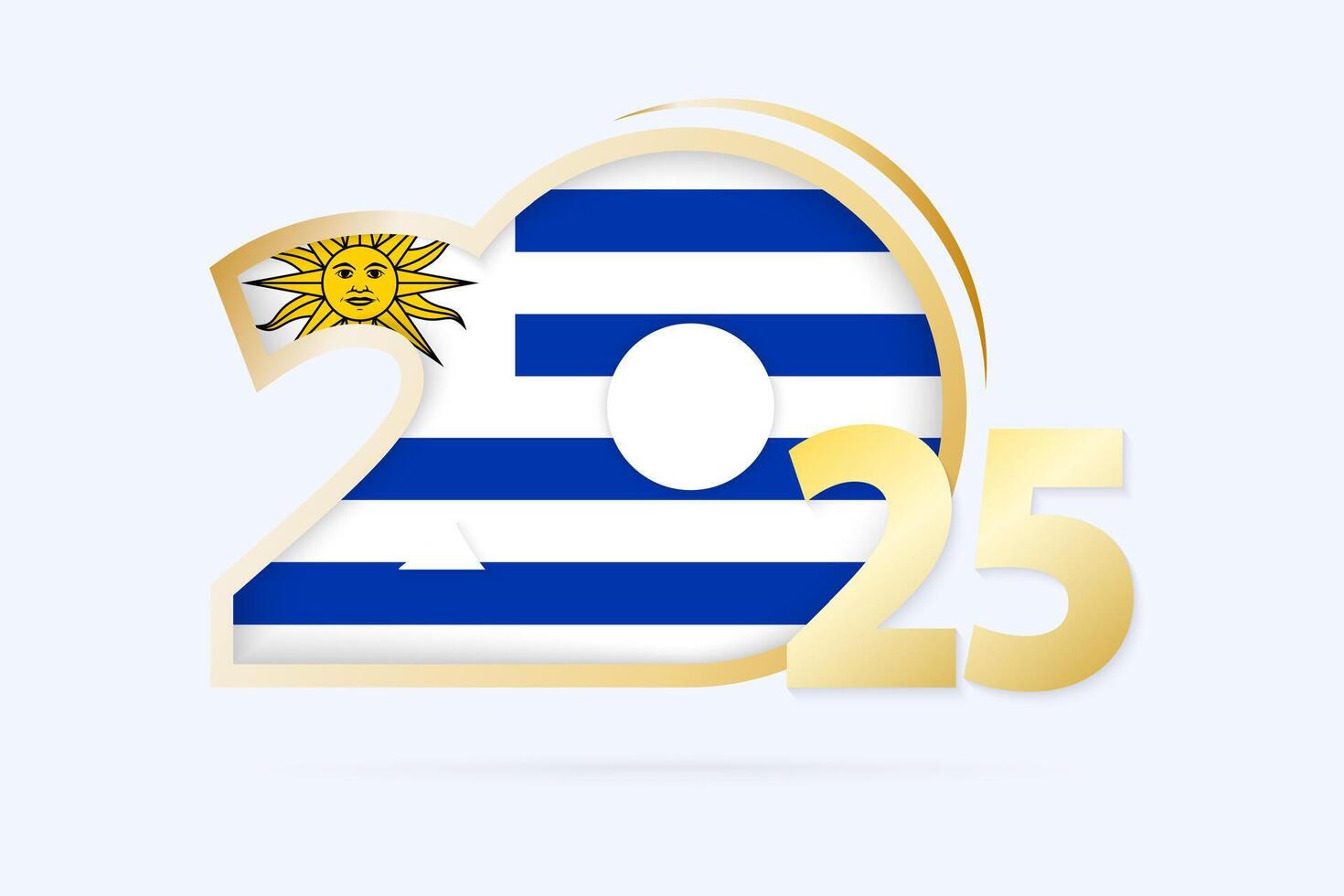 Year 2025 with Uruguay Flag pattern. 49699783 Vector Art at Vecteezy
