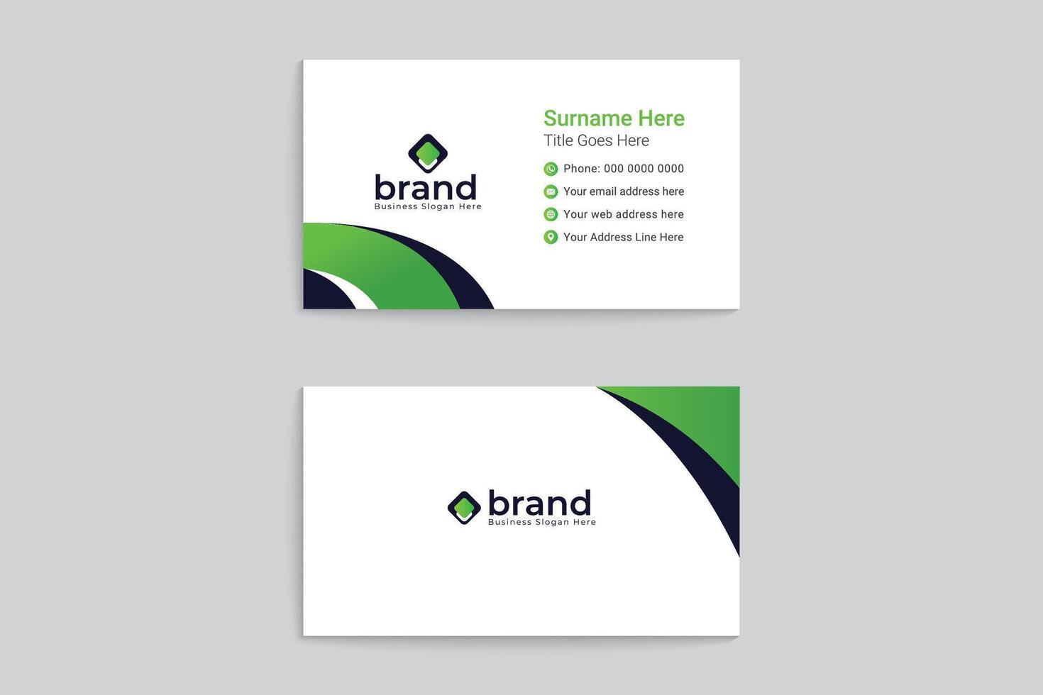 Corporate business card template vector