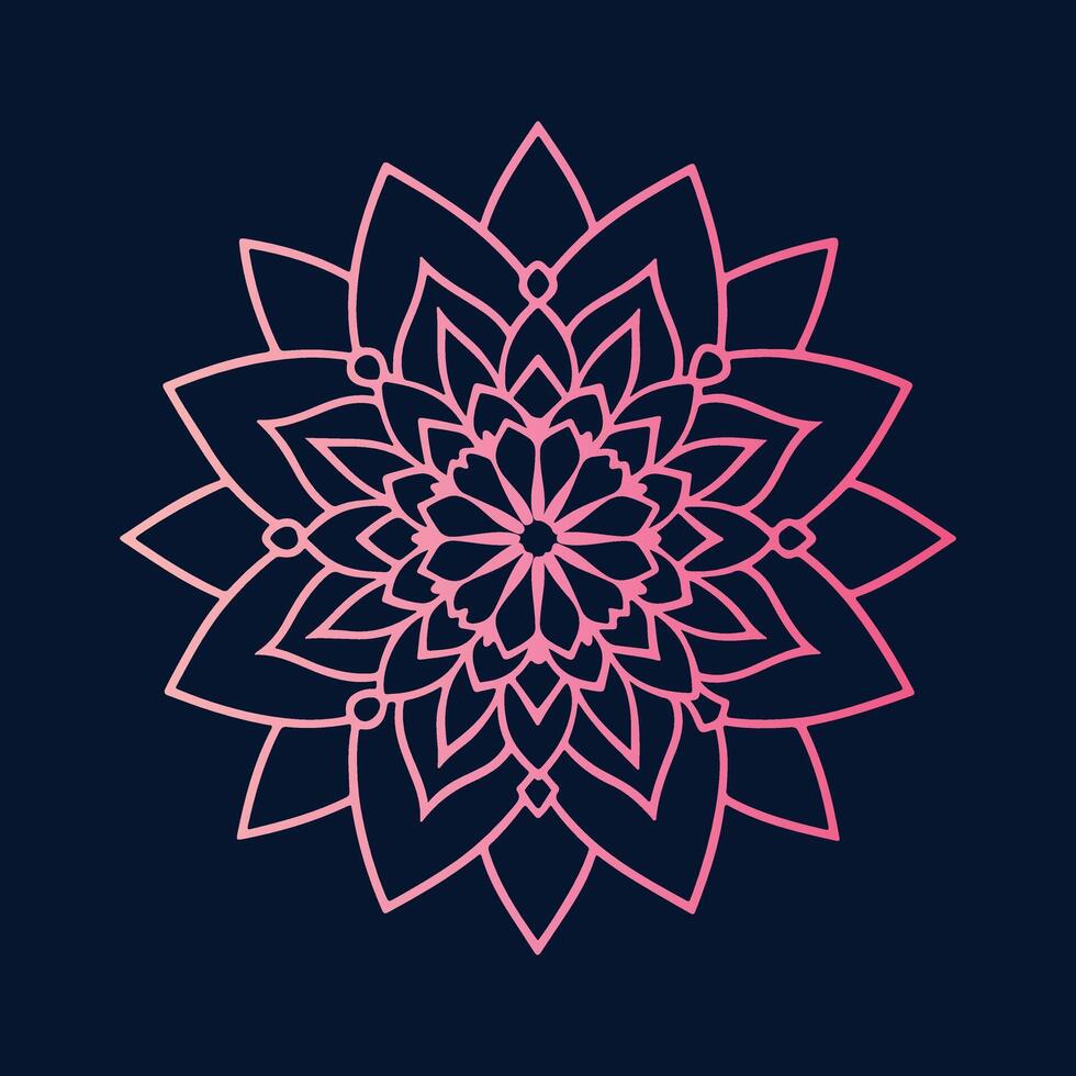 Elegant colorful mandala design eps10 vector