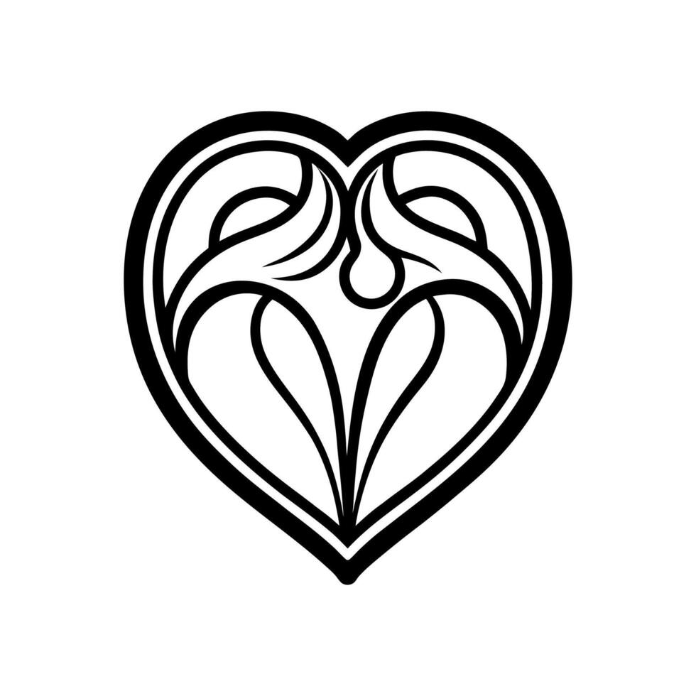 medical unique heart art besign vector