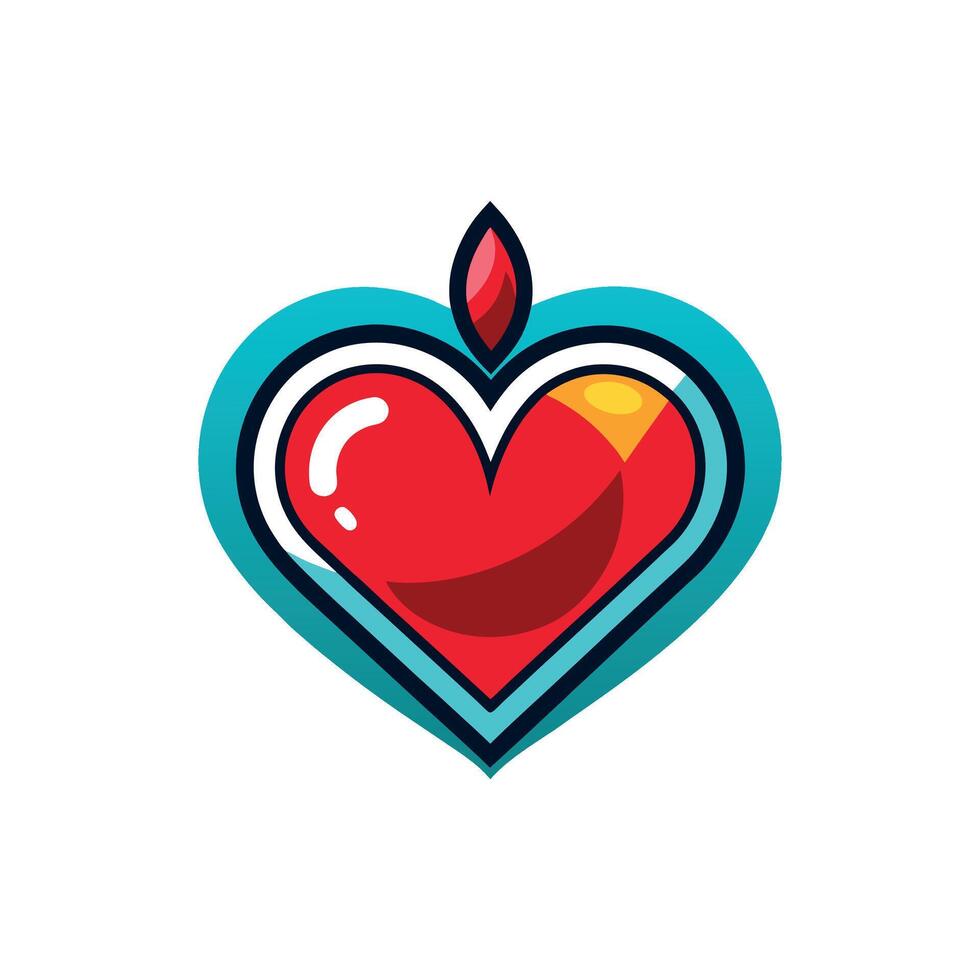 cute heart illustration vector