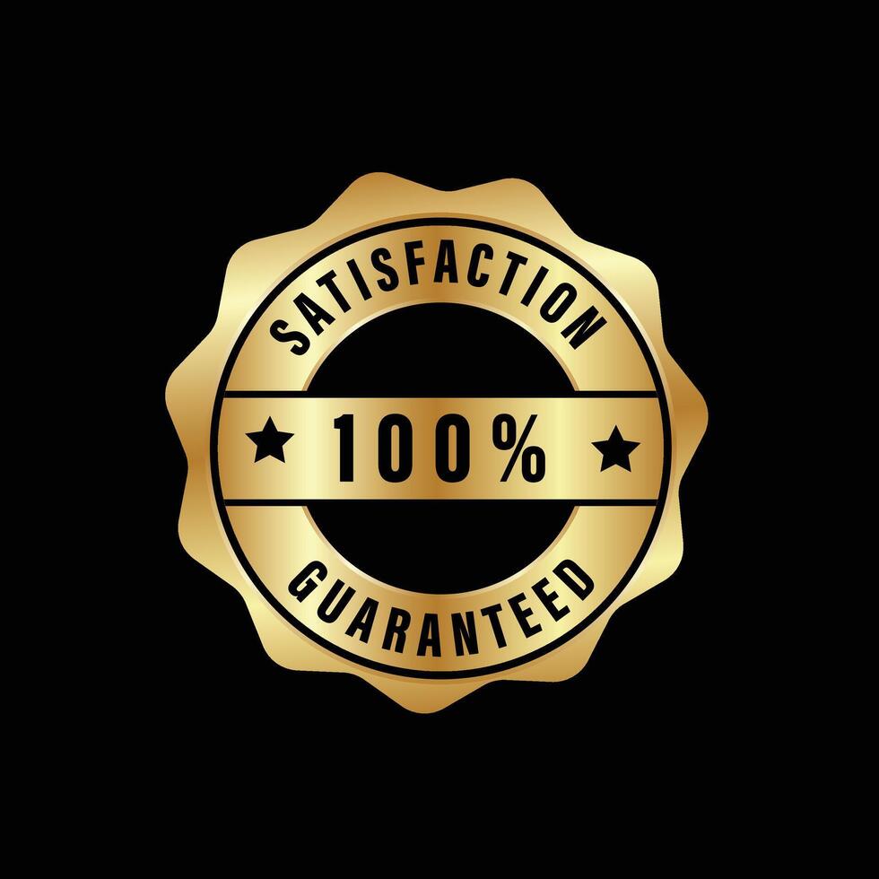 Customer satisfaction guarantee icon design golden color vector