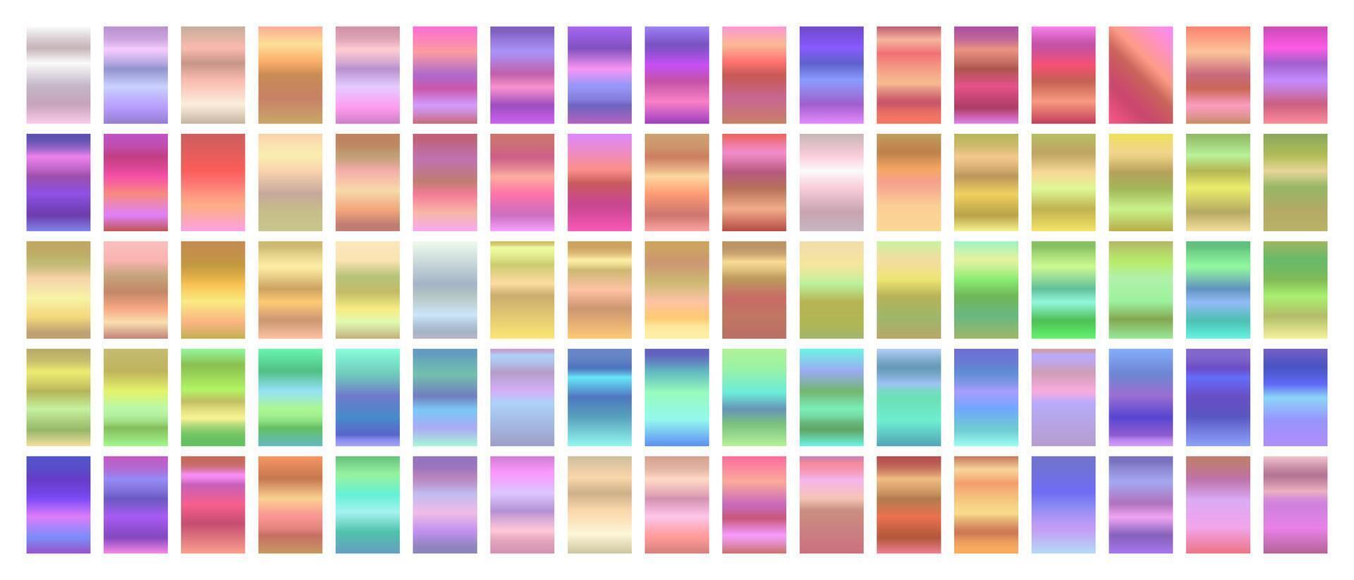 Soft Web Swatch Gradient Set with Every Color vector
