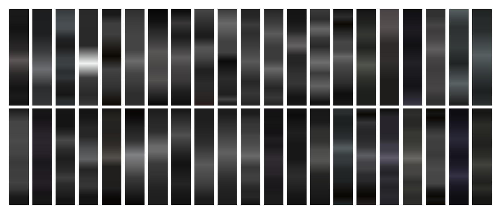 Black Dark Gradient Color Set vector