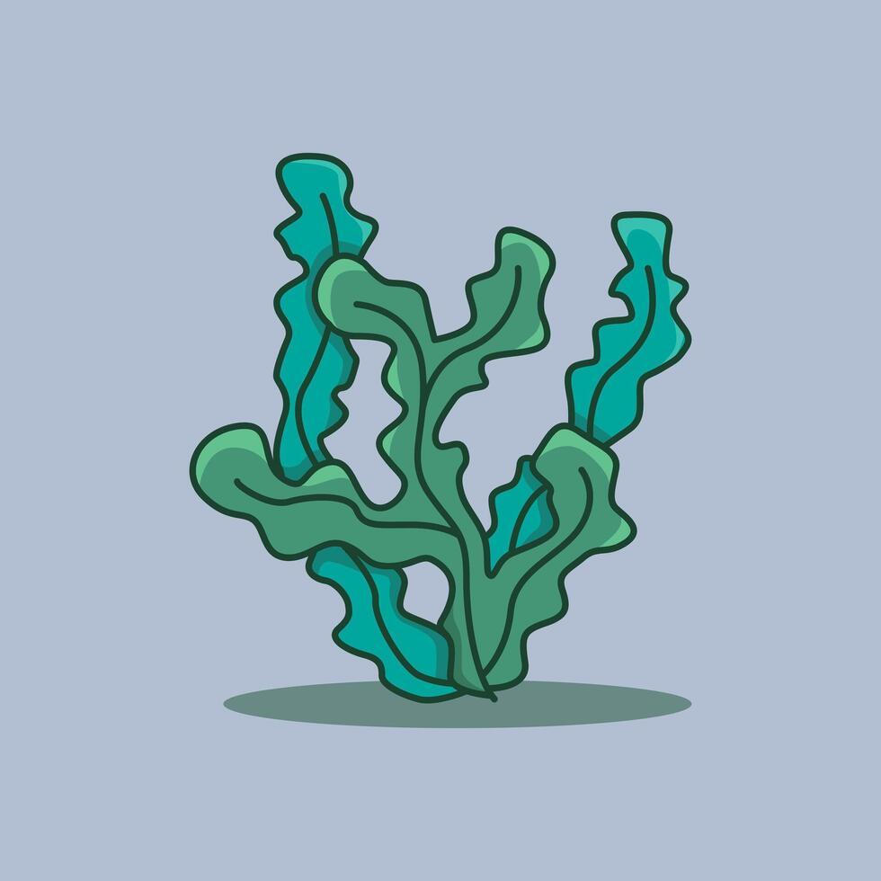 illustration Seaweed. design Seaweed. Ocean Seaweed Cartoon design illustration and icon for website, digital and print vector