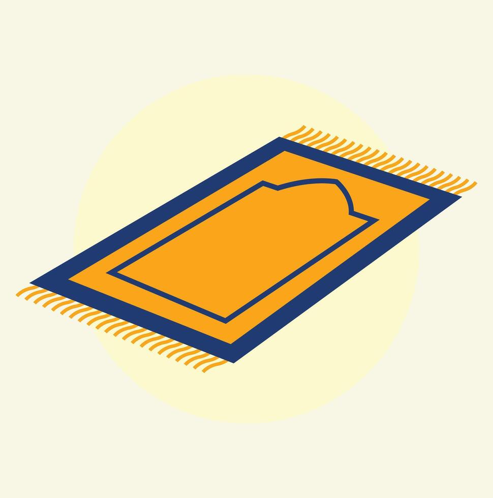 Prayer Mat or carpet icon vector