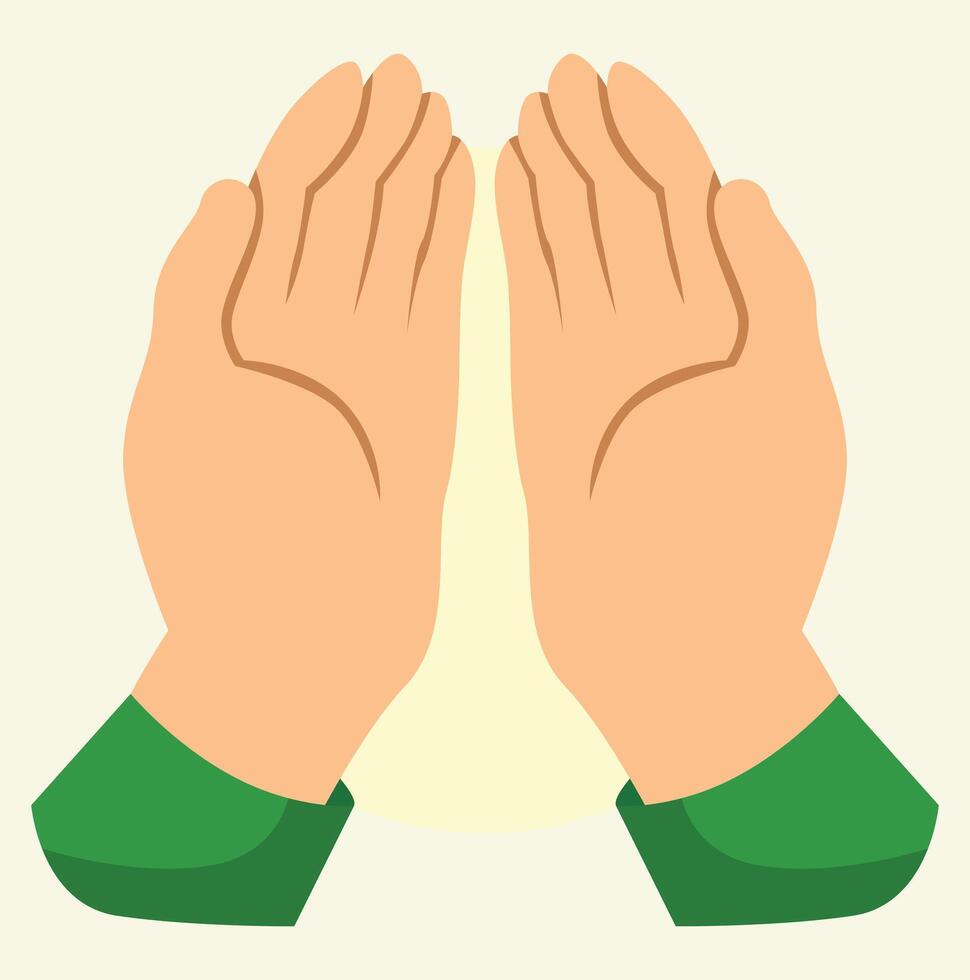 Praying hand icons minimalist vector