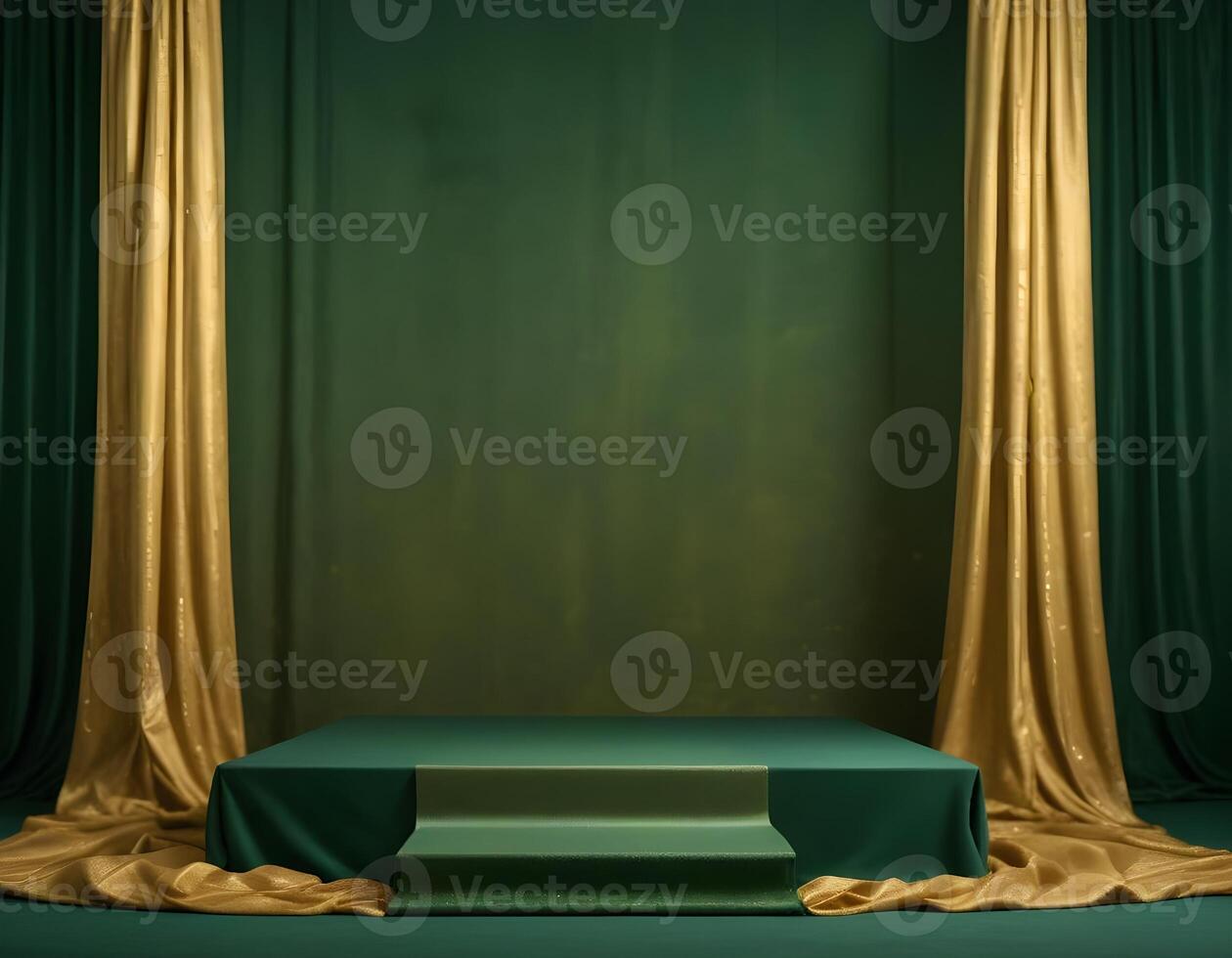 fabric on display pedestal Podium for luxury product showcase. Product podium background photo