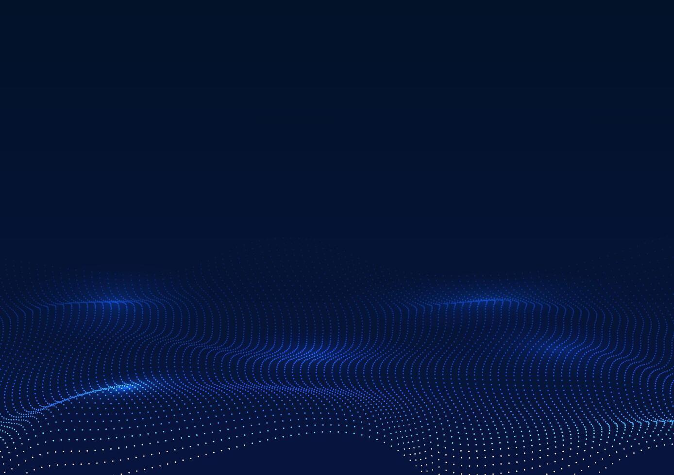 Abstract background technology. Layered flowing point particle waves. Represents the huge amount of data being processed by cyber technology. Illustration, vector
