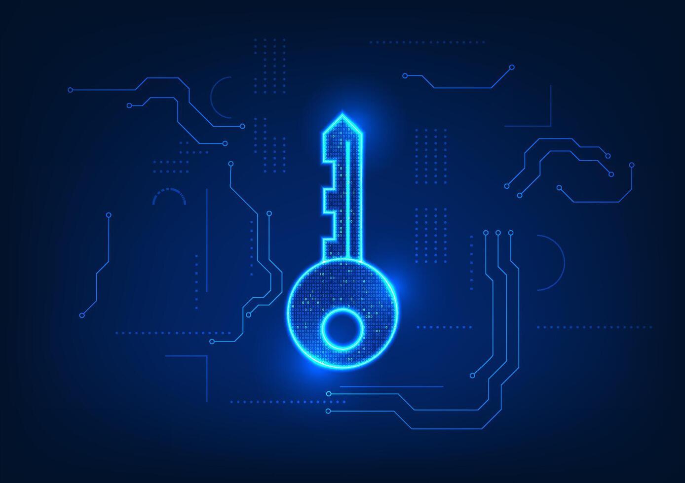 tecnología antecedentes de el llave dentro es un numérico código con un tecnología circuito, demostración un ciber seguridad sistema ese requiere un llave a entrar el datos sistema ese tiene sistema a evitar datos robo vector