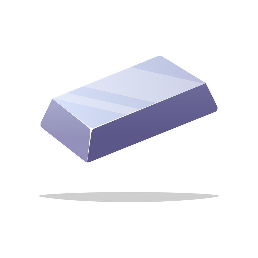Silver bar isolated on white background. vector