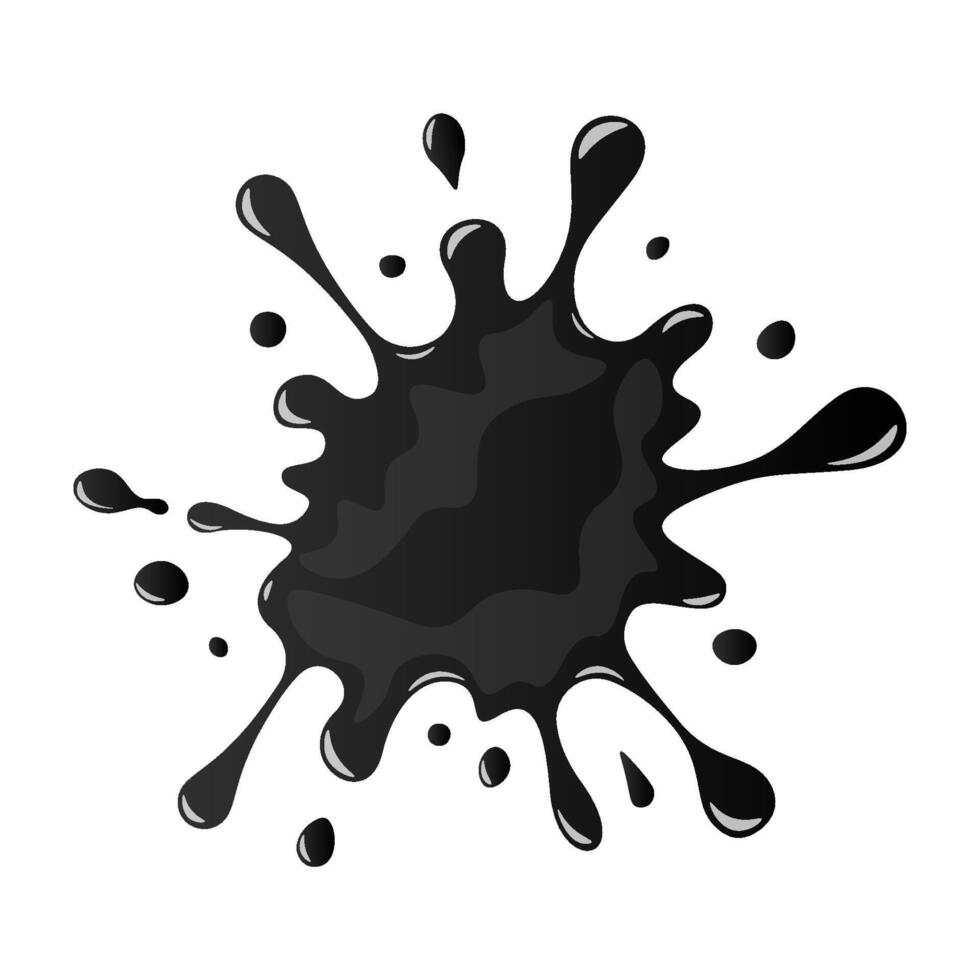 Ink splatter isolated on white background vector