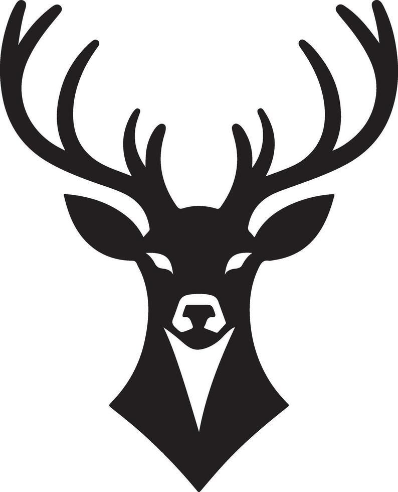 Head deer logo design template vector