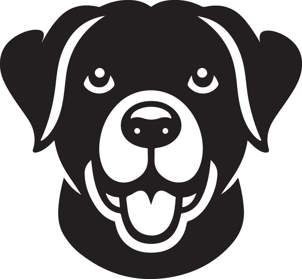 Dog head icon. Flat style vector