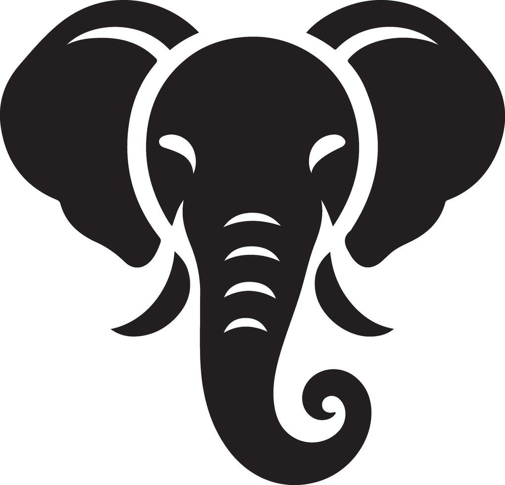 Elephant head on a white background vector