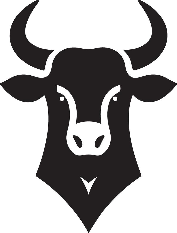 Cow Head Silhouette Stock Illustrations, Royalty vector