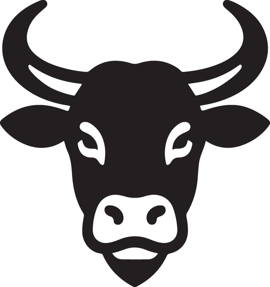 Cow Head Silhouette Royalty vector