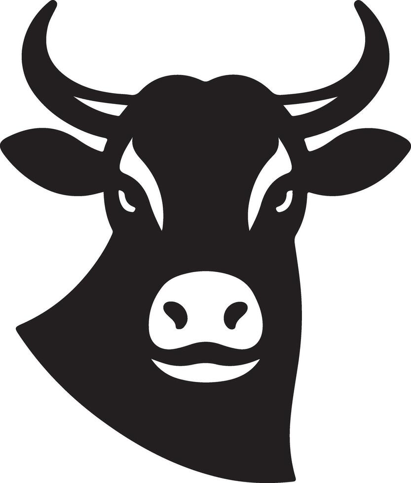 Cow head icon. Linear illustration from fauna vector