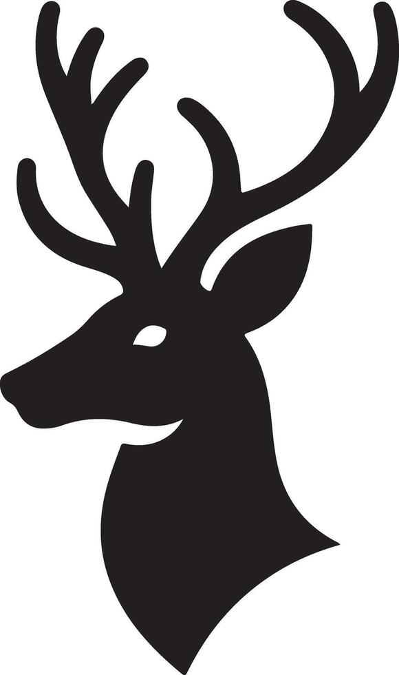 Deer Skull Illustration With Silhouette vector