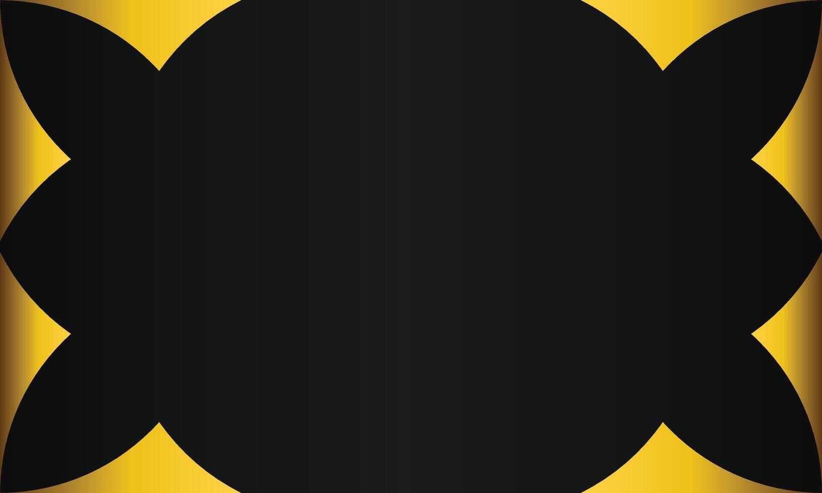 luxury black background with abstract golden geometric shape vector