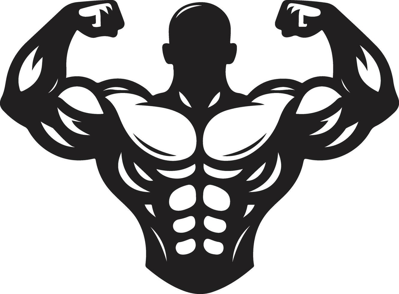 Flexing Muscle Art, Icons, and Graphics vector