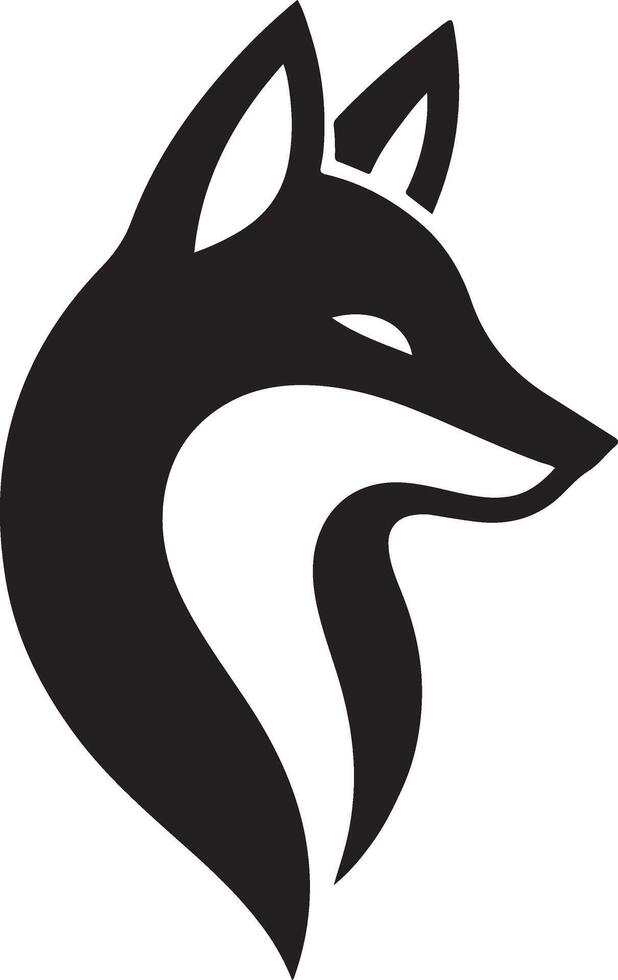 image of a fox head on white background vector