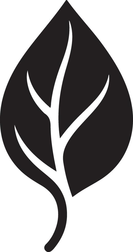 Tree branches with leaves silhouette vector